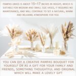 96PCS Natural Dried Pampas Grass Boho Home Decor Bouquet Phragmites Dried Flower... - Image 5