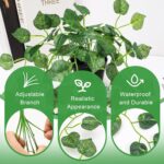 Folmywy 4 Pack Artificial Hanging Plants Vines with Pot Fake Vine Potted Plant M... - Image 4