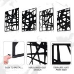 Bdor Decorative Metal Panels, Set of 4, 10.98" x 15.94", Modern Geometric Design... - Image 4
