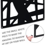 Bdor Decorative Metal Panels, Set of 4, 10.98" x 15.94", Modern Geometric Design... - Image 6