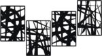 Bdor Decorative Metal Panels, Set of 4, 10.98" x 15.94", Modern Geometric Design... - Image 8