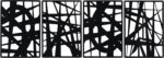 Bdor Decorative Metal Panels, Set of 4, 10.98" x 15.94", Modern Geometric Design... - Image 9