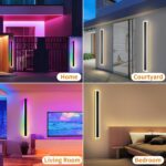 Outdoor RGB Long Wall Lights, 47.2inch 2 Pack RGB/Warm/White Dimmable Modern Led... - Image 5