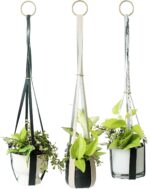 Genuine Leather Plant Hanger + Pot | Minimalist Hanging Planter | Modern Indoor/... - Image 7