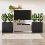 Tall Metal Planters Box for Outdoor Plants 2 Pack- 23.6" Modern Steel Tall Squar... - Image 8