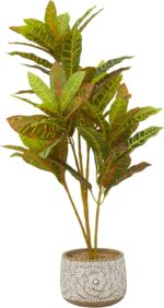 Deco 79 Faux Foliage Crotons Artificial Plant with Realistic Leaves and Floral P... - Image 4