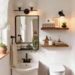 IAE Walnut Floating Wall Shelves 16 inch, Bathroom Shelves Wall Mounted,Invisibl... - Image 7
