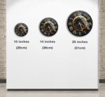 Elegant Black Gold Tempered Glass Wall Clock, Modern Decorative Clock, Unique De... - Image 6