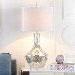SAFAVIEH Lighting Collection Mercury Silver Glass 35-inch Bedroom Living Room Ho... - Image 3
