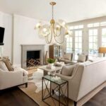 33.4" Modern Floral Glass Chandelier, 6-Light Extra Large Ceiling Light Fixture ... - Image 3