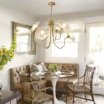 33.4" Modern Floral Glass Chandelier, 6-Light Extra Large Ceiling Light Fixture ... - Image 4
