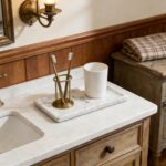 Marble Tray, Stone Bathroom Tray for countertop, Small White Marble Vanity Tray ... - Image 3