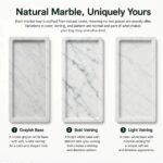 Marble Tray, Stone Bathroom Tray for countertop, Small White Marble Vanity Tray ... - Image 6