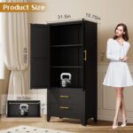 GAIOUS Steel Pantry Cabinet, 71" Metal Storage Cabinets with 2 Doors, 2 Adjustab... - Image 3