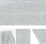 Artoid Mode Grey Rustic Cotton Linen Table Runner, Seasonal Embroidered Hollow K... - Image 6
