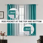 SimpleHome Ombre Room Darkening Curtains for Living Room, Rod Pocket Light Block... - Image 3