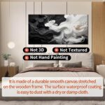 Abstract Black and White Wall Art for Living Room, Modern Minimalist Neutral Can... - Image 3