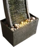Teamson Home 38.5" Modern Curved Outdoor Water Fountain – Freestanding Floor Gar... - Image 7