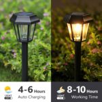 Solar Pathway Lights Outdoor 8 Pack Solar Lights Outdoor Waterproof with 3000K T... - Image 5
