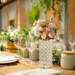 8 Pcs Gold Crystal Flower Vase and Pillar Candle Holder Set, 7.87" Metal Cylinde... - Image 8