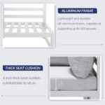 BULEXYARD 8 Pcs White Aluminum Patio Furniture Set with Fire Pit Table & Light G... - Image 10
