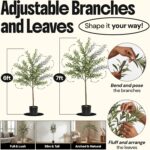 7ft Artificial Olive Tree, Faux Olive Tree Plants, Fake Potted Olive Silk Tree w... - Image 4