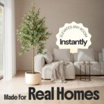 7ft Artificial Olive Tree, Faux Olive Tree Plants, Fake Potted Olive Silk Tree w... - Image 5