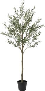 7ft Artificial Olive Tree, Faux Olive Tree Plants, Fake Potted Olive Silk Tree w... - Image 8