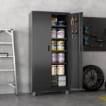 Reemoon Metal Storage Cabinet with Wheels and Pegboard, 71" Tall Garage Storage ... - Image 5