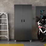 Reemoon Metal Storage Cabinet with Wheels and Pegboard, 71" Tall Garage Storage ... - Image 6