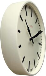 Cloudnola White Metal Station Wall Clock, Designer Clock, 18 inch Diameter, Mode... - Image 4
