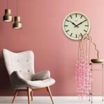 Cloudnola White Metal Station Wall Clock, Designer Clock, 18 inch Diameter, Mode... - Image 9