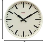 Cloudnola White Metal Station Wall Clock, Designer Clock, 18 inch Diameter, Mode... - Image 11