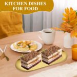 AKOLAFE 5PCS Stainless Steel Serving Tray Set Gold Platters for Serving Food Par... - Image 4
