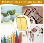 AKOLAFE 5PCS Stainless Steel Serving Tray Set Gold Platters for Serving Food Par... - Image 8