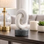 Decorative Marble Link Sculpture for Home or Living Room Decor - Stylish Bathroo... - Image 3