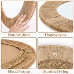 Chi An Home 24 Inch Natural Jute Mirror, Wall Mounted Round Mirror with Metal Fr... - Image 4