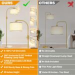 Nintiue Upgraded Modern Arc Dimmable Tall Standing Floor Lamp with Marble Base &... - Image 3