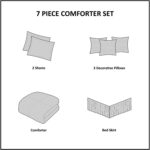 Madison Park Vienna Sateen Cotton Comforter Set, Breathable, Soft Cover, Trendy,... - Image 8