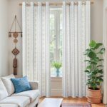 BGment Navy Blue Vintage Floral French Country Curtains 96 Inch Length for Livin... - Image 3