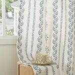 BGment Navy Blue Vintage Floral French Country Curtains 96 Inch Length for Livin... - Image 9