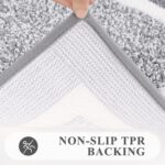 Pauwer Bathroom Rug Set 3 Piece, Non-Slip Absorbent Bath Mats, Microfiber Soft, ... - Image 5