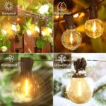 OHLUX Outdoor String Lights, 55FT Shatterproof LED Patio Lights with 26 Dimmable... - Image 4