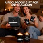Men’s Candle Set for Men, 4 Pack Masculine Scented Candles – Vintage Leather, Sm... - Image 10