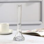 Clear Glass Bud Vase 9.8 Inch Tall Round Bottom Floral Container for Wedding Par... - Image 4