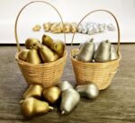 20 Mix Gold Silver Pear Garden Display Minimal Decoration, Glod - Image 8
