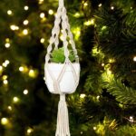 Mini Macrame Plant Hanger 2 Pack Boho Car Rear View Mirror Plant Charm 10.5'' Ha... - Image 7
