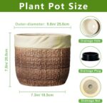 Ceramic Planter - 9.8 Inch Plant Pot for Indoor Outdoor Plants, Boho Ceramic Pla... - Image 3