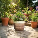 Ceramic Planter - 9.8 Inch Plant Pot for Indoor Outdoor Plants, Boho Ceramic Pla... - Image 6