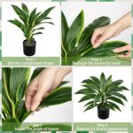 Oairse Artificial Plants Indoor with Pot, 18.1" Fake Potted Plants Medium Artifi... - Image 5